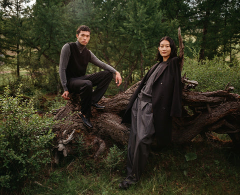 Timeless V-Neck Cashmere Vest, editorial photo