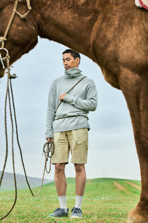 Men's Cashmere Turtleneck, editorial photo