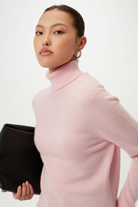 Timeless Cashmere Turtleneck Sweater, editorial photo