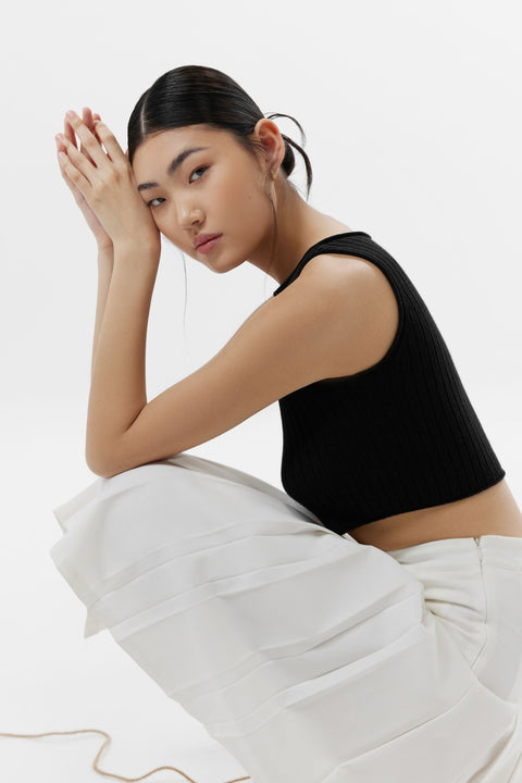 Cashmere Crop Top, editorial photo