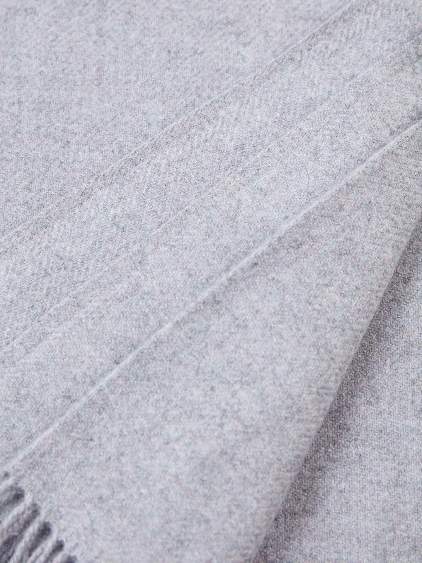 Unisex Cashmere Medium Blanket With Fringe Dusty Lavender - Gobi Cashmere
