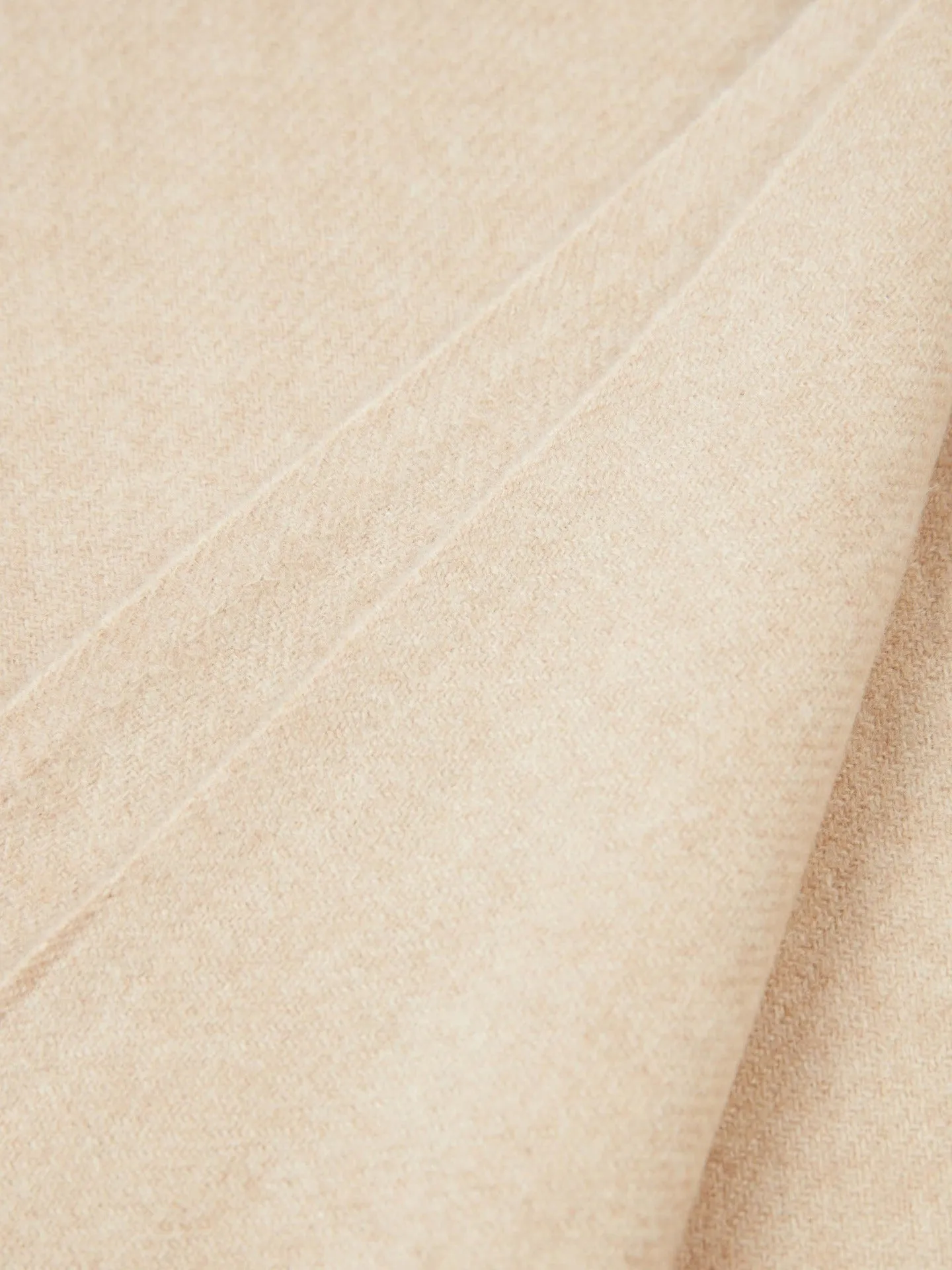 Unisex Cashmere Medium Blanket With Fringe Light Camel - Gobi Cashmere