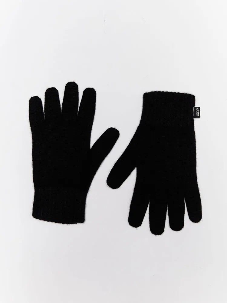 Men's Cashmere Gloves Black - Gobi Cashmere