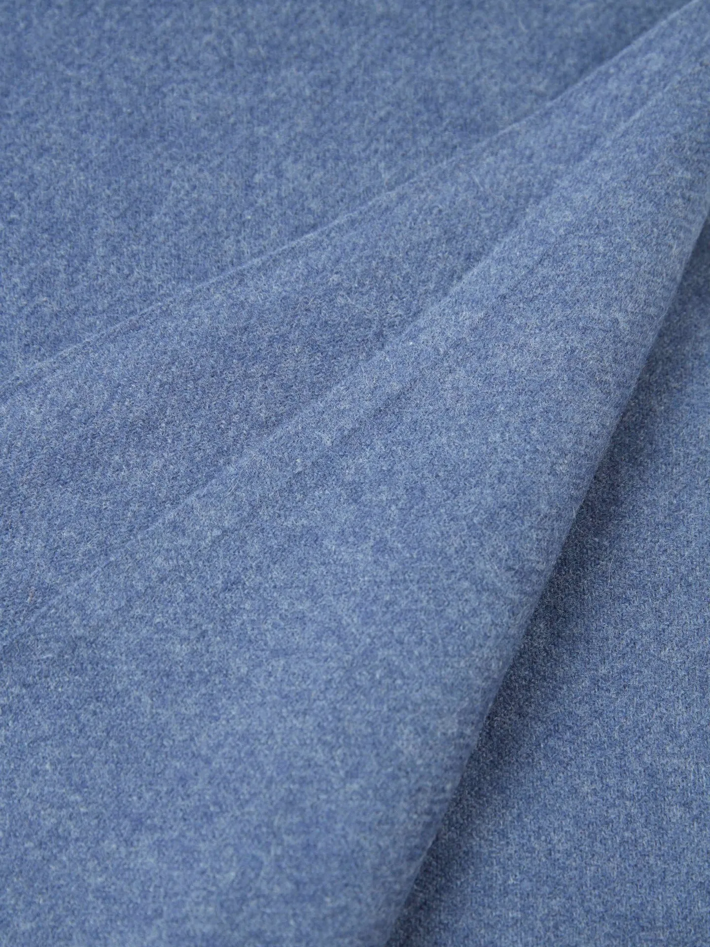 Unisex Medium Blanket With Fringe Crown Blue - Gobi Cashmere