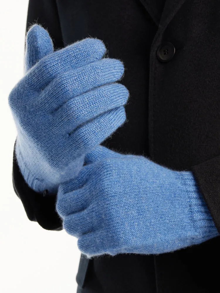 Men's Cashmere Gloves Blue - Gobi Cashmere