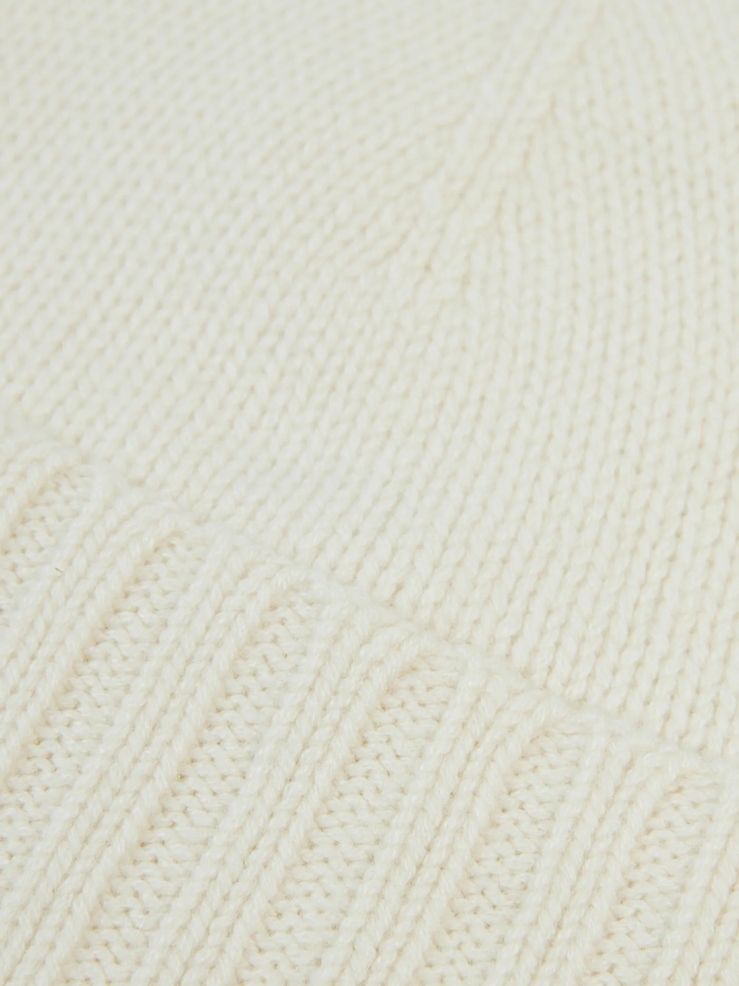 Unisex Cashmere Rib Knit Hat White - Gobi Cashmere