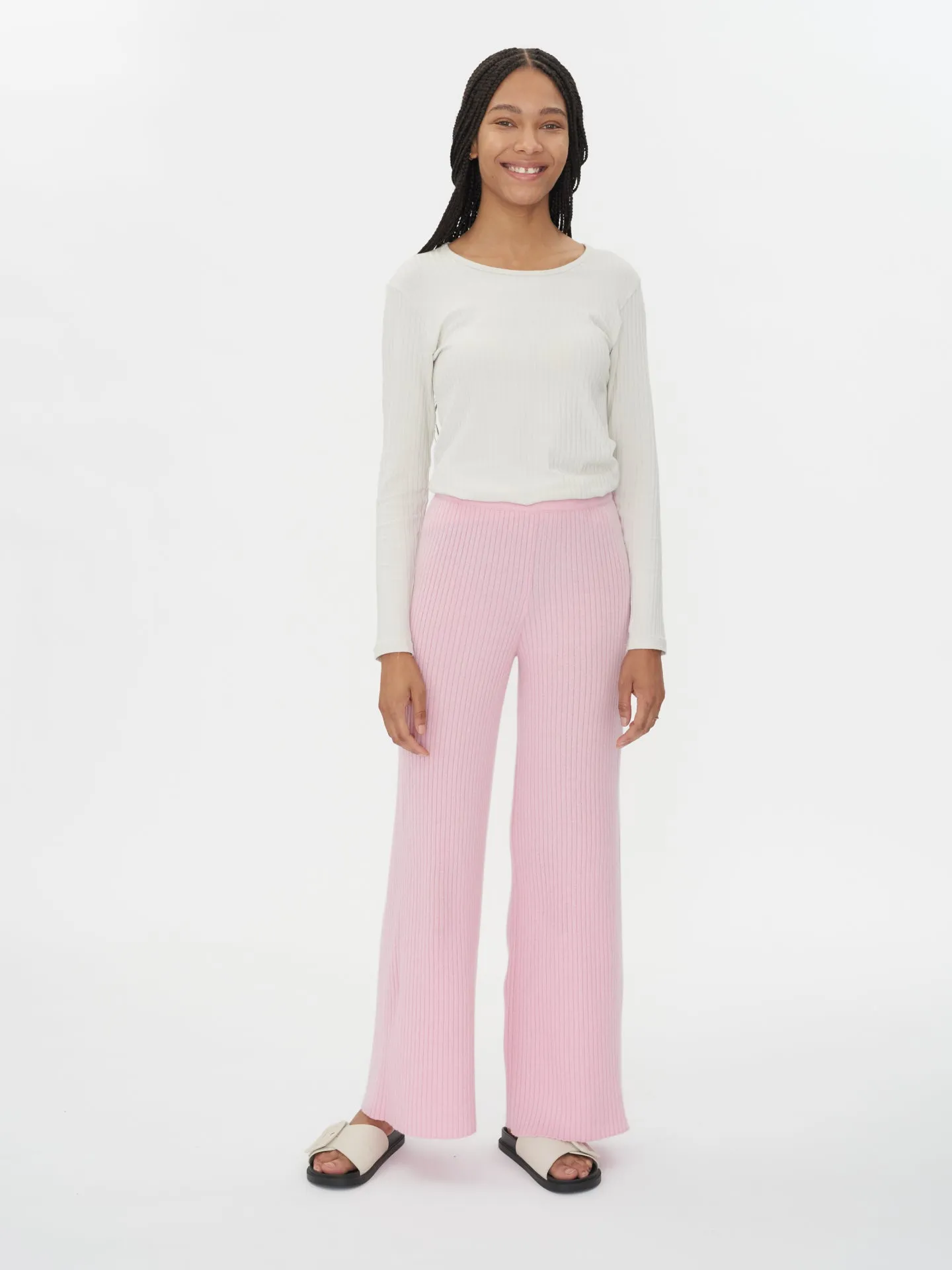 Women's Cashmere Pants Almond Blossom - Gobi Cashmere