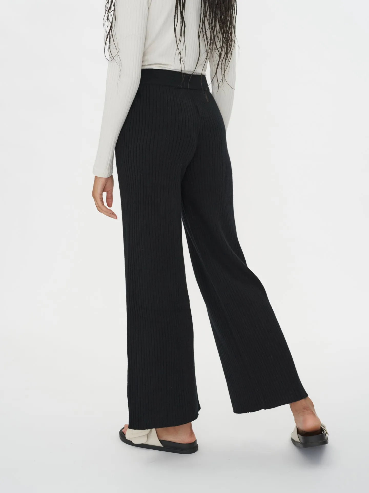 Women's Cashmere Pants Black - Gobi Cashmere