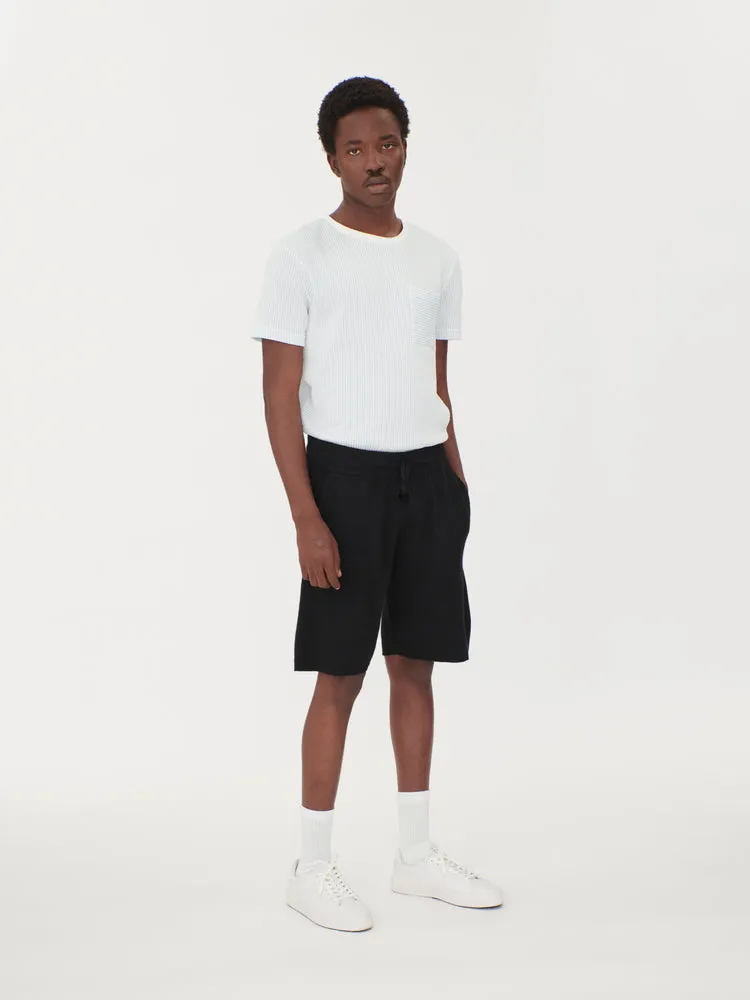 Men's Silk Cashmere Shorts Black - Gobi Cashmere