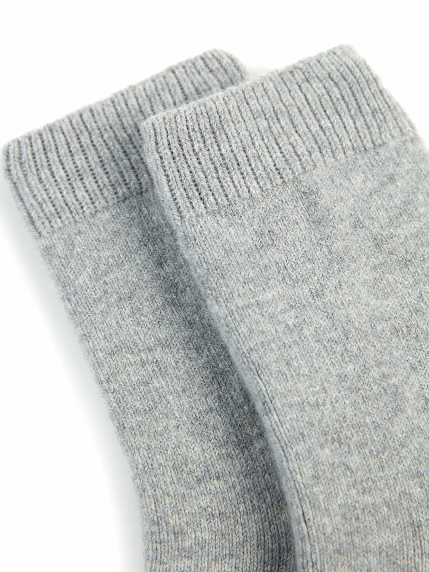 Women's Trim Knit Socks Gray - Gobi Cashmere