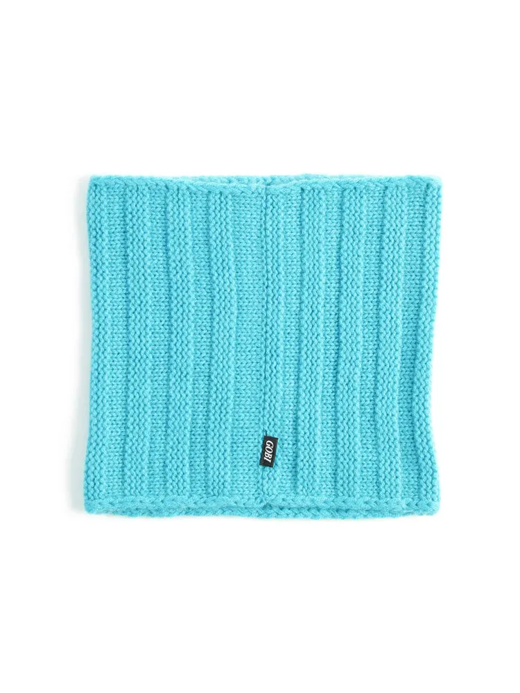 Women's Cashmere Chunky Knit Collar Nile Blue - Gobi Cashmere