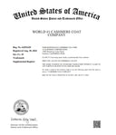 We officially trademarked the phrase "World #1 Cashmere Coat"
