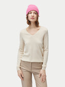 Unisex Cashmere Rib Knit Hat Aurora Pink - Gobi Cashmere
