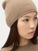 Women's Lightweight Cashmere Beanie Taupe | GOBI Cashmere