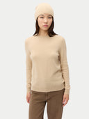 Women's Lightweight Cashmere Beanie Beige| GOBI Cashmere