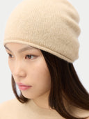 Women's Lightweight Cashmere Beanie Beige| GOBI Cashmere