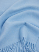 Cashmere Fringed Scarf Light Blue - Gobi Cashmere