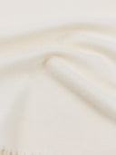 Cashmere Fringed Scarf White worn by detail view #color_white