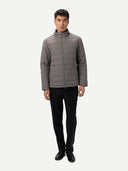 Men's CashmereTECH Jacket Dim Gray worn by model, front view on white background