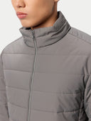 Men's CashmereTECH Jacket Dim Gray worn by model, detail view on white background