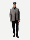 Men's CashmereTECH Jacket Dim Gray worn by model, front view on white background