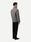 Men's CashmereTECH Jacket Dim Gray worn by model, back view on white background