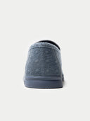 Unisex Cashmere Loafers Stone Gray back view on white background