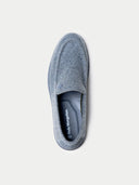 Unisex Cashmere Loafers Stone Gray detail view on white background