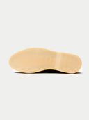 Unisex Navy Cashmere Loafers sole view on white background