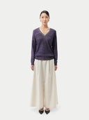 Purple cashmere sweater on a light gray background #color_soft-white