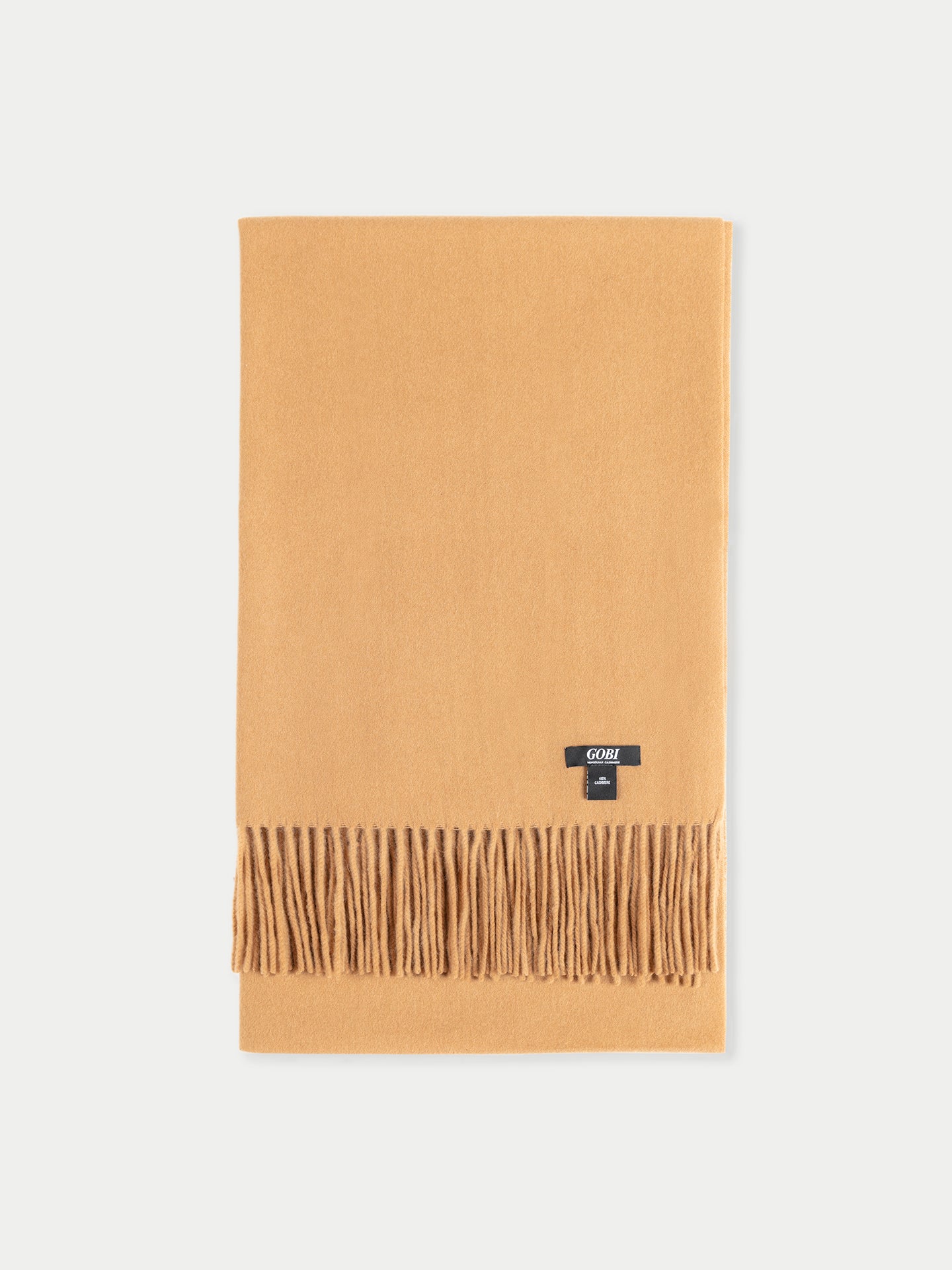 Unisex Cashmere Oversized Woven Scarf Brown - Gobi Cashmere