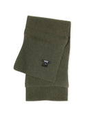 Unisex Cashmere Fisherman Knit Scarf Capulet Olive  detail view on white background