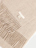 Unisex Cashmere Fringed Scarf Warm Grey - Gobi Cashmere