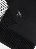 Cashmere Fringed Scarf Black - Gobi Cashmere