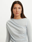 Women's Silk Cashmere C-neck Ice Flow - Gobi Cashmere