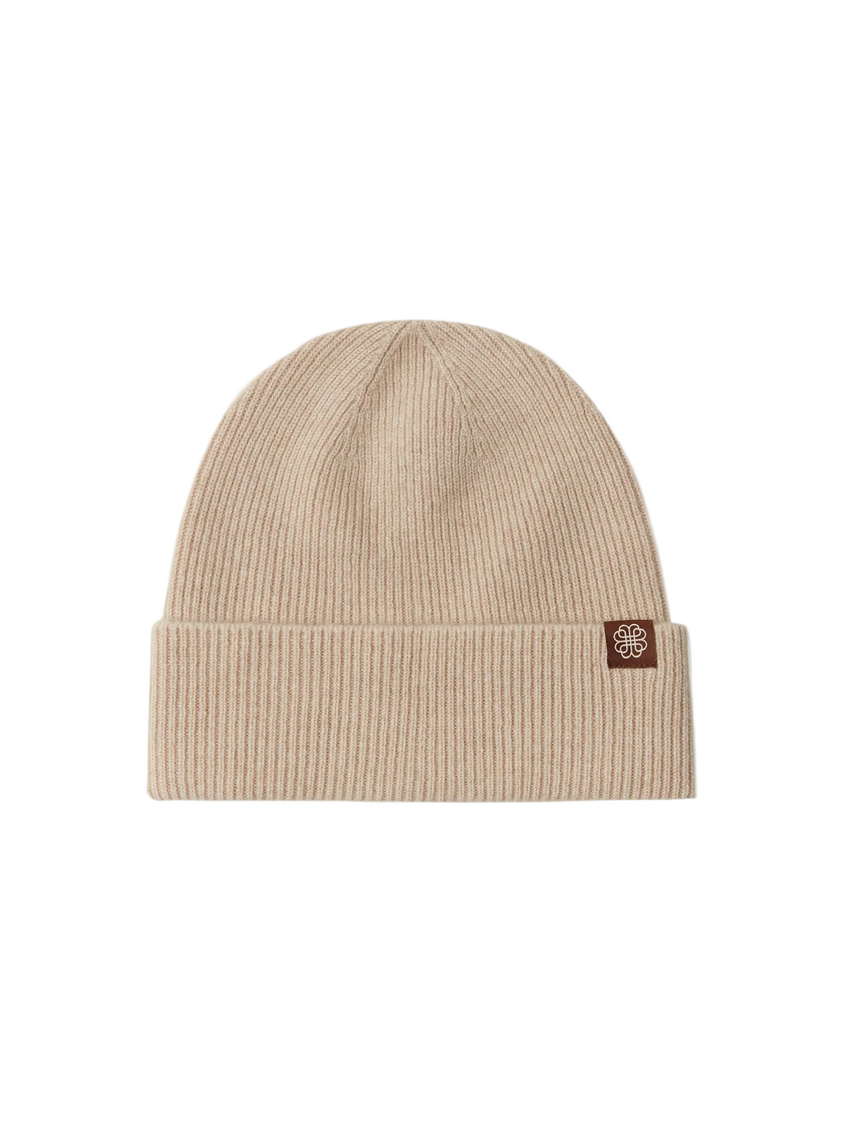 Gobi organic Mongolian Cashmere hat￼ Unisex Cashmere Rib Knit Beanie Beige | GOBI Cashmere