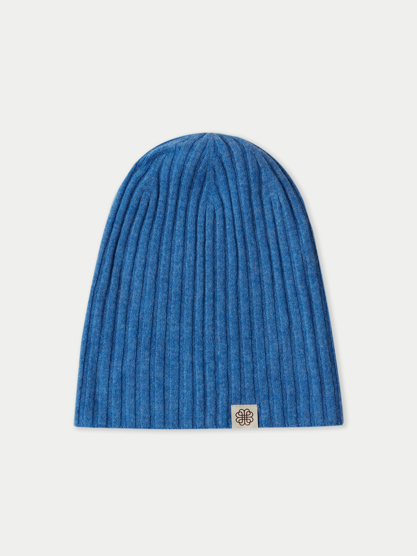 Unisex Cashmere Rib-Knit Hat in Blue | GOBI Cashmere