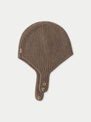 Unisex Cashmere Knitted Aviator Cap Taupe - Gobi Cashmere