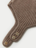 Unisex Cashmere Knitted Aviator Cap Taupe - Gobi Cashmere