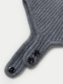 Unisex Cashmere Knitted Aviator Cap Dim Gray - Gobi Cashmere