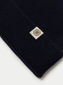 Unisex Cashmere Rib Knit Beanie Navy Blazer - GOBI Cashmere