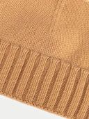 Unisex Cashmere Basic Beanie Almond - Gobi Cashmere #color_golden-brown