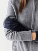 Essential Knit Cashmere Gloves Navy Blazer - Gobi Cashmere