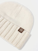 Unisex Beanie Off White detail view on white background