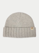 Unisex Beanie High Rise detail view on white background

