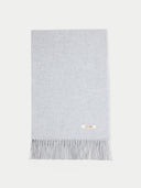 Oversized Cashmere Woven Scarf High Rise detail view on white background