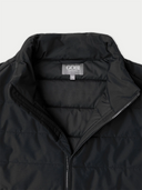 Black puffer jacket with 'Gobi' brand logo on a light gray background