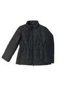 Women's CashmereTECH Jacket in black, lightweight and warm, made with Mongolian cashmere and recycled materials.