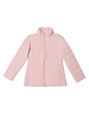 Women's CashmereTECH Jacket in powder pink, lightweight and warm design, water-resistant, ideal for everyday wear.