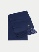 Cashmere Fringed Scarf Navy - Gobi Cashmere